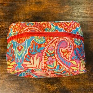 Vera Bradley Paisley In Paradise Cosmetics Bag Makeup Bag w/ Zipper Closure